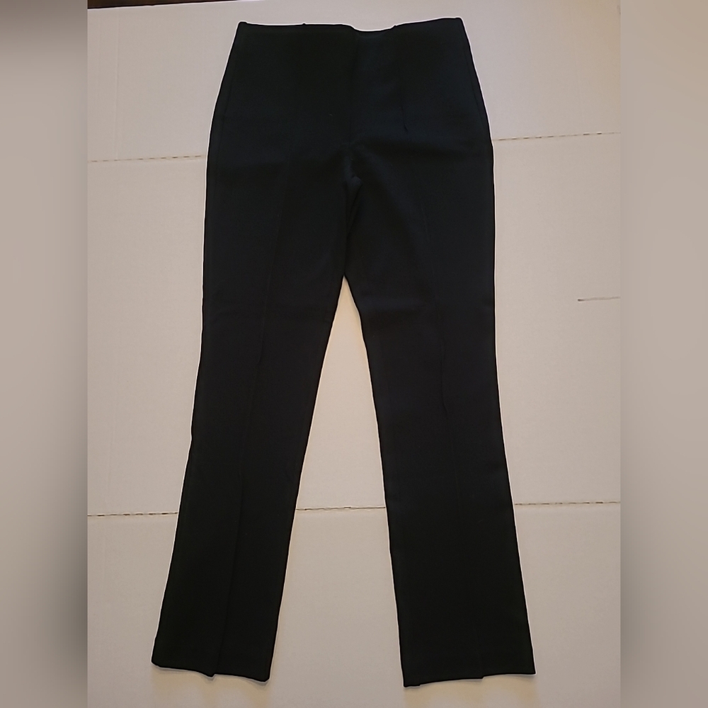 Chicos Classic Flat FrontBlack Pants, Seamed Front, Ankle, US SZ 4R